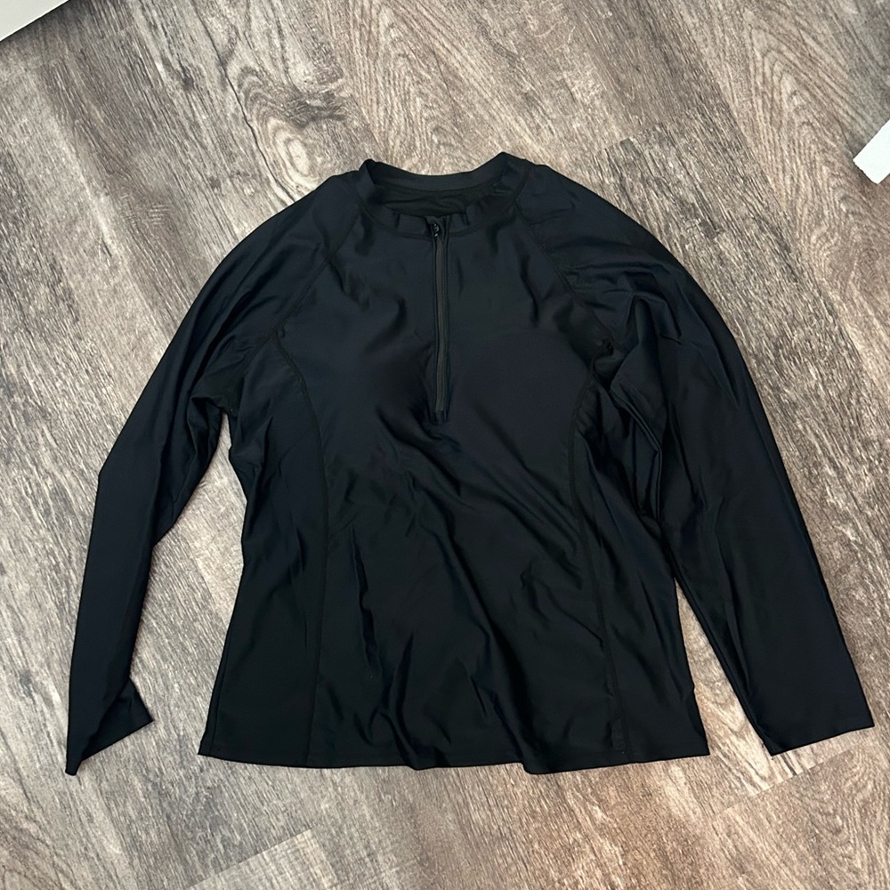 Swimming Suit Top Quarter Zip Size XL